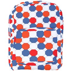 Geometric Design Red White Blue Full Print Backpack