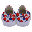 Geometric Design Red White Blue Kids  Canvas Slip Ons View4