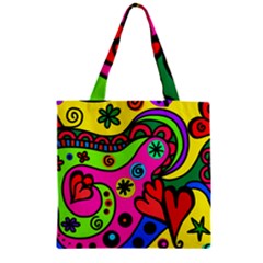 Seamless Tile Background Abstract Zipper Grocery Tote Bag by Celenk