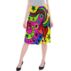 Seamless Tile Background Abstract Midi Beach Skirt by Celenk