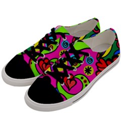 Seamless Tile Background Abstract Men s Low Top Canvas Sneakers