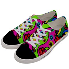 Seamless Tile Background Abstract Women s Low Top Canvas Sneakers