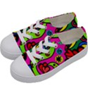 Seamless Tile Background Abstract Kids  Low Top Canvas Sneakers View2