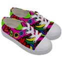 Seamless Tile Background Abstract Kids  Low Top Canvas Sneakers View3