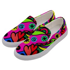 Seamless Tile Background Abstract Men s Canvas Slip Ons