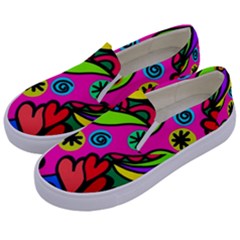 Seamless Tile Background Abstract Kids  Canvas Slip Ons by Celenk