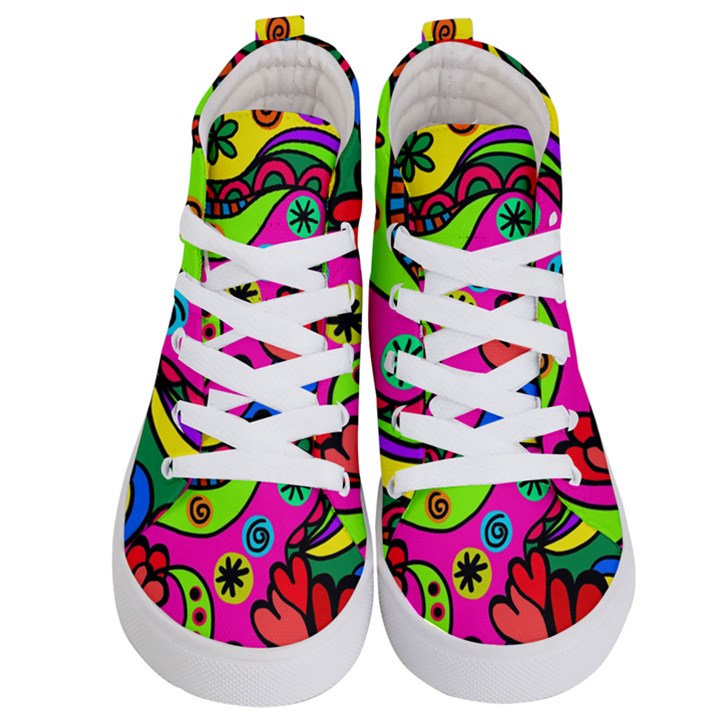 Seamless Tile Background Abstract Kid s Hi-Top Skate Sneakers