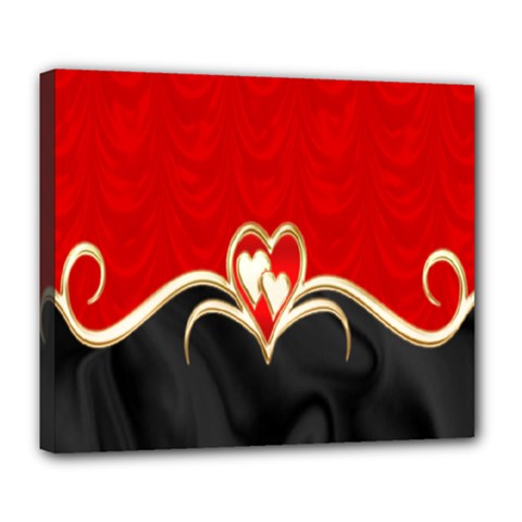 Red Black Background Wallpaper Bg Deluxe Canvas 24  X 20   by Celenk