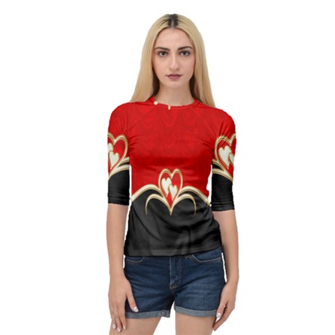 Red Black Background Wallpaper Bg Quarter Sleeve Raglan Tee by Celenk