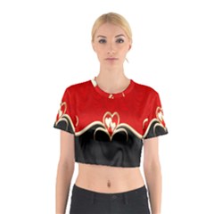 Red Black Background Wallpaper Bg Cotton Crop Top by Celenk