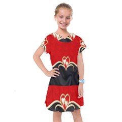 Red Black Background Wallpaper Bg Kids  Drop Waist Dress