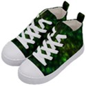 Bokeh Background Texture Marijuana Kid s Mid-Top Canvas Sneakers View2