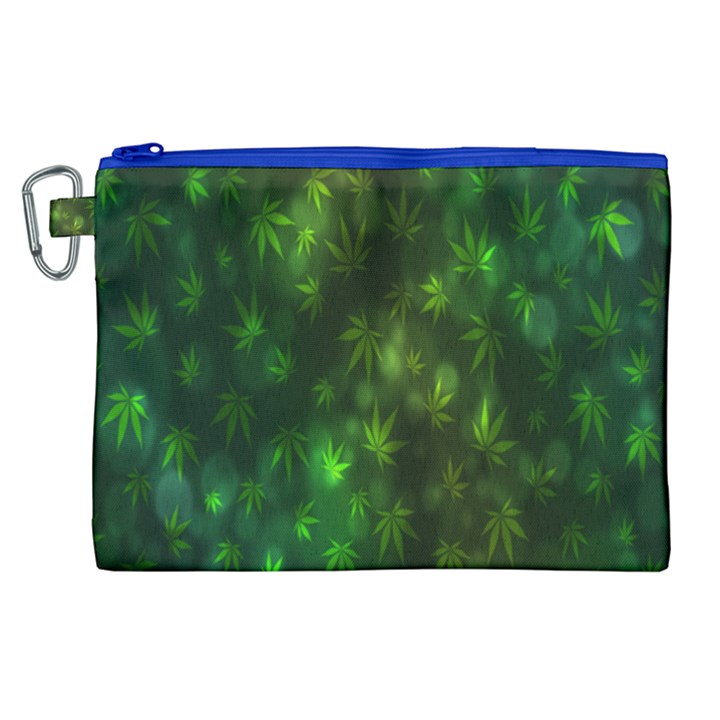 Bokeh Background Texture Marijuana Canvas Cosmetic Bag (XL)