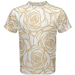 Yellow Peonies Men s Cotton Tee by NouveauDesign