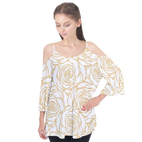 Yellow Peonies Flutter Tees by NouveauDesign