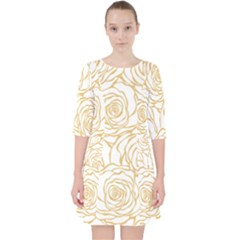 Yellow Peonies Pocket Dress by NouveauDesign