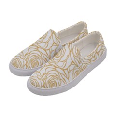 Yellow Peonies Women s Canvas Slip Ons