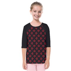 Cool Canada Kids  Quarter Sleeve Raglan Tee