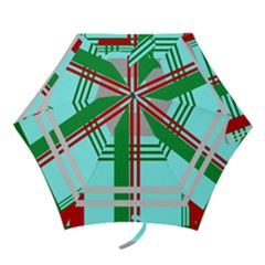 Christmas Plaid Backgrounds Plaid Mini Folding Umbrellas by Celenk