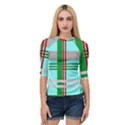 Christmas Plaid Backgrounds Plaid Quarter Sleeve Raglan Tee View1