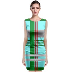 Christmas Plaid Backgrounds Plaid Classic Sleeveless Midi Dress by Celenk