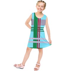 Christmas Plaid Backgrounds Plaid Kids  Tunic Dress by Celenk