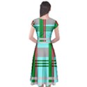 Christmas Plaid Backgrounds Plaid Cap Sleeve Wrap Front Dress View2