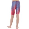 Dots Red White Blue Gradient Kids  Mid Length Swim Shorts View2