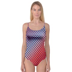 Dots Red White Blue Gradient Camisole Leotard  by Celenk