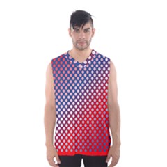 Dots Red White Blue Gradient Men s Basketball Tank Top by Celenk