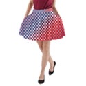 Dots Red White Blue Gradient A-Line Pocket Skirt View1