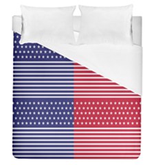 American Flag Patriot Red White Duvet Cover (queen Size) by Celenk