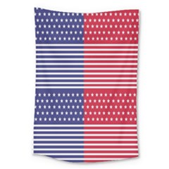 American Flag Patriot Red White Large Tapestry by Celenk