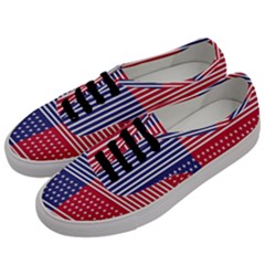 American Flag Patriot Red White Men s Classic Low Top Sneakers by Celenk