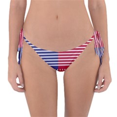 American Flag Patriot Red White Reversible Bikini Bottom by Celenk