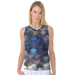 Cube Cubic Design 3d Shape Square Women s Basketball Tank Top by Celenk