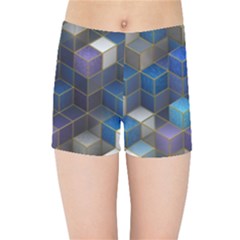 Cube Cubic Design 3d Shape Square Kids Sports Shorts by Celenk