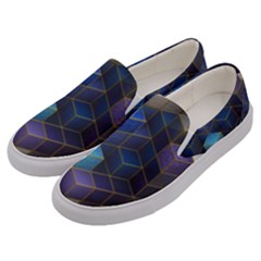 Cube Cubic Design 3d Shape Square Men s Canvas Slip Ons