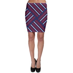 Patriotic Red White Blue Stars Bodycon Skirt by Celenk