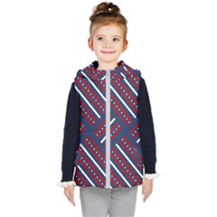 Patriotic Red White Blue Stars Kid s Puffer Vest by Celenk