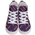 Patriotic Red White Blue Stars Kid s Hi-Top Skate Sneakers View1