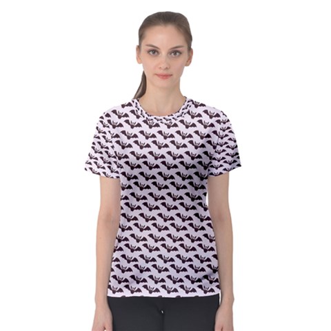 Halloween Lilac Paper Pattern Women s Sport Mesh Tee by Celenk