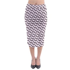 Halloween Lilac Paper Pattern Midi Pencil Skirt