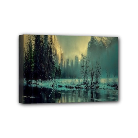 Yosemite Park Landscape Sunrise Mini Canvas 6  X 4  by Celenk