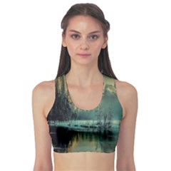 Yosemite Park Landscape Sunrise Sports Bra by Celenk