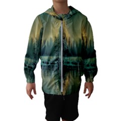 Yosemite Park Landscape Sunrise Hooded Wind Breaker (kids) by Celenk