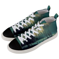 Yosemite Park Landscape Sunrise Men s Mid-top Canvas Sneakers