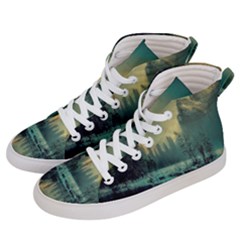 Yosemite Park Landscape Sunrise Men s Hi-top Skate Sneakers by Celenk