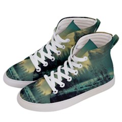 Yosemite Park Landscape Sunrise Women s Hi-top Skate Sneakers