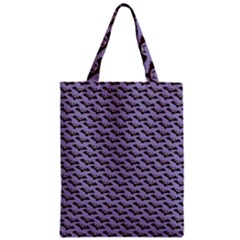 Bat Halloween Lilac Paper Pattern Zipper Classic Tote Bag by Celenk